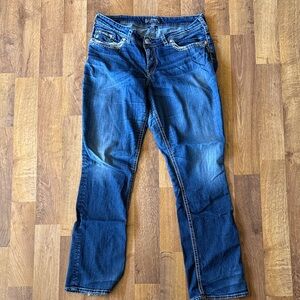 Silver Jeans Women's Straight Leg Blue Denim